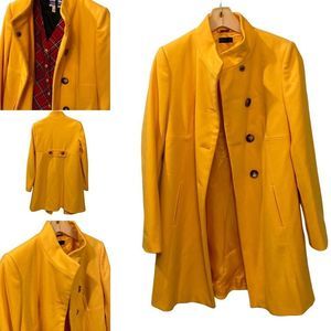 Stile Benetton Yellow Lined Trench Coat size 44(small)